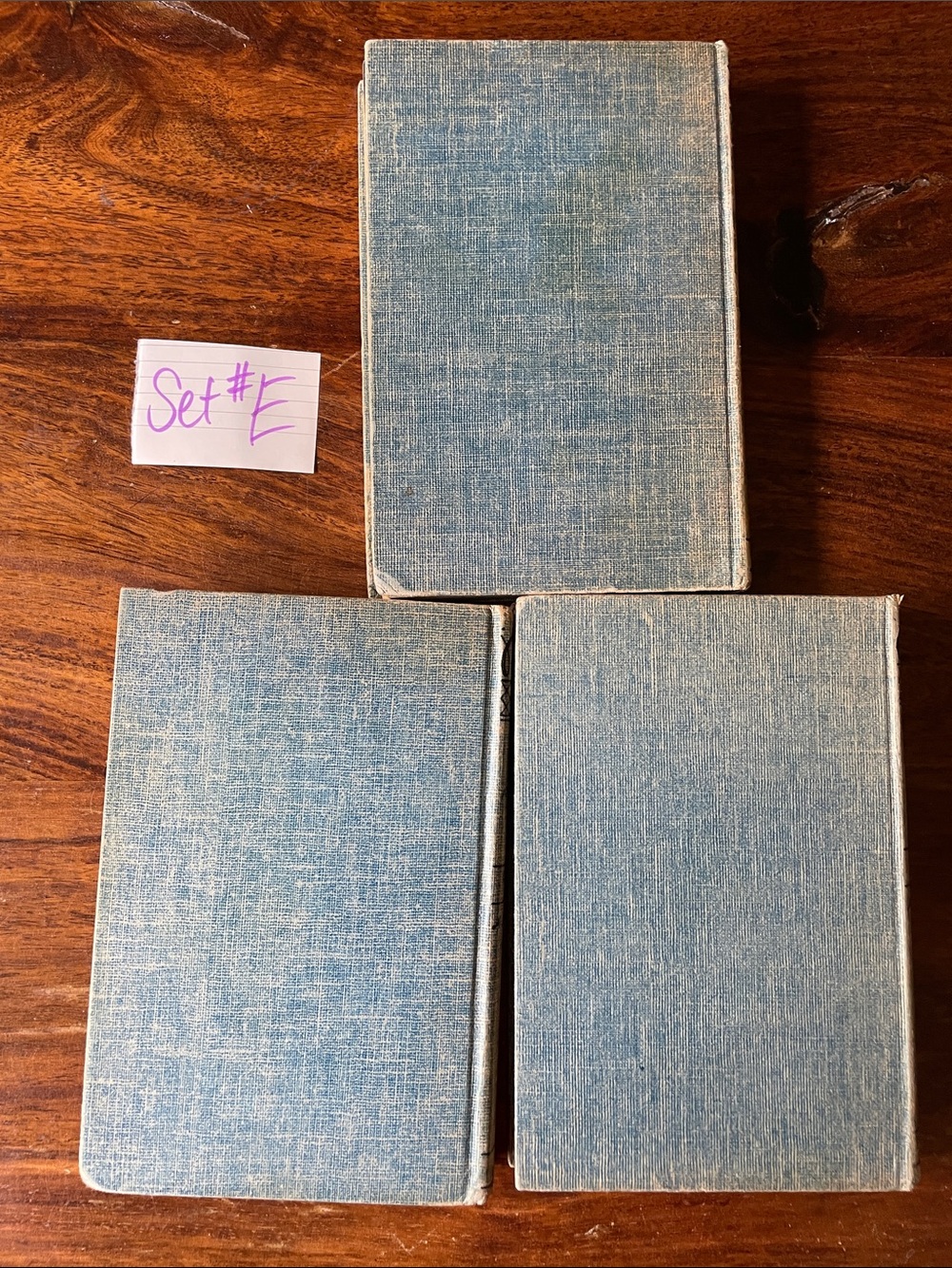 3 Vintage Nancy Drew Hardcover Books Carolyn Keene Tweed Blue Covers (Set #E) - Picture 2 of 16